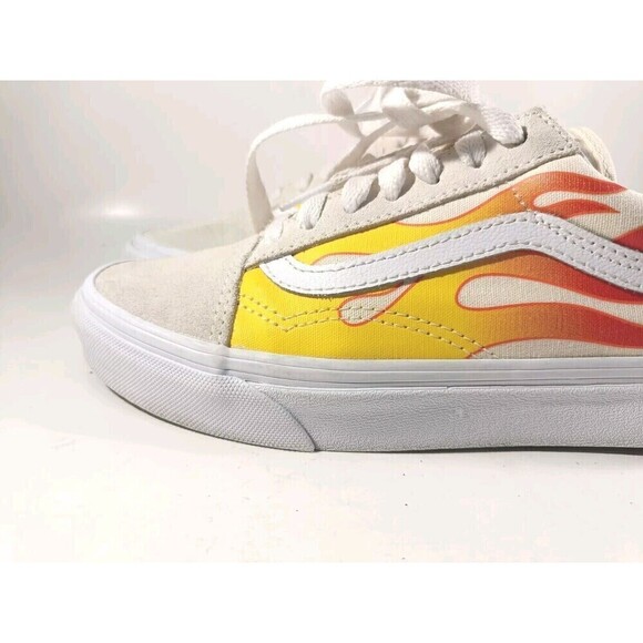 Vans Old Skool Flame Shoes Men's Size 4.5 True White Low Top - Picture 6 of 12
